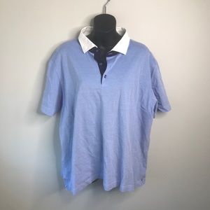 Robert Graham Nigel blue polo shirt 2XL
